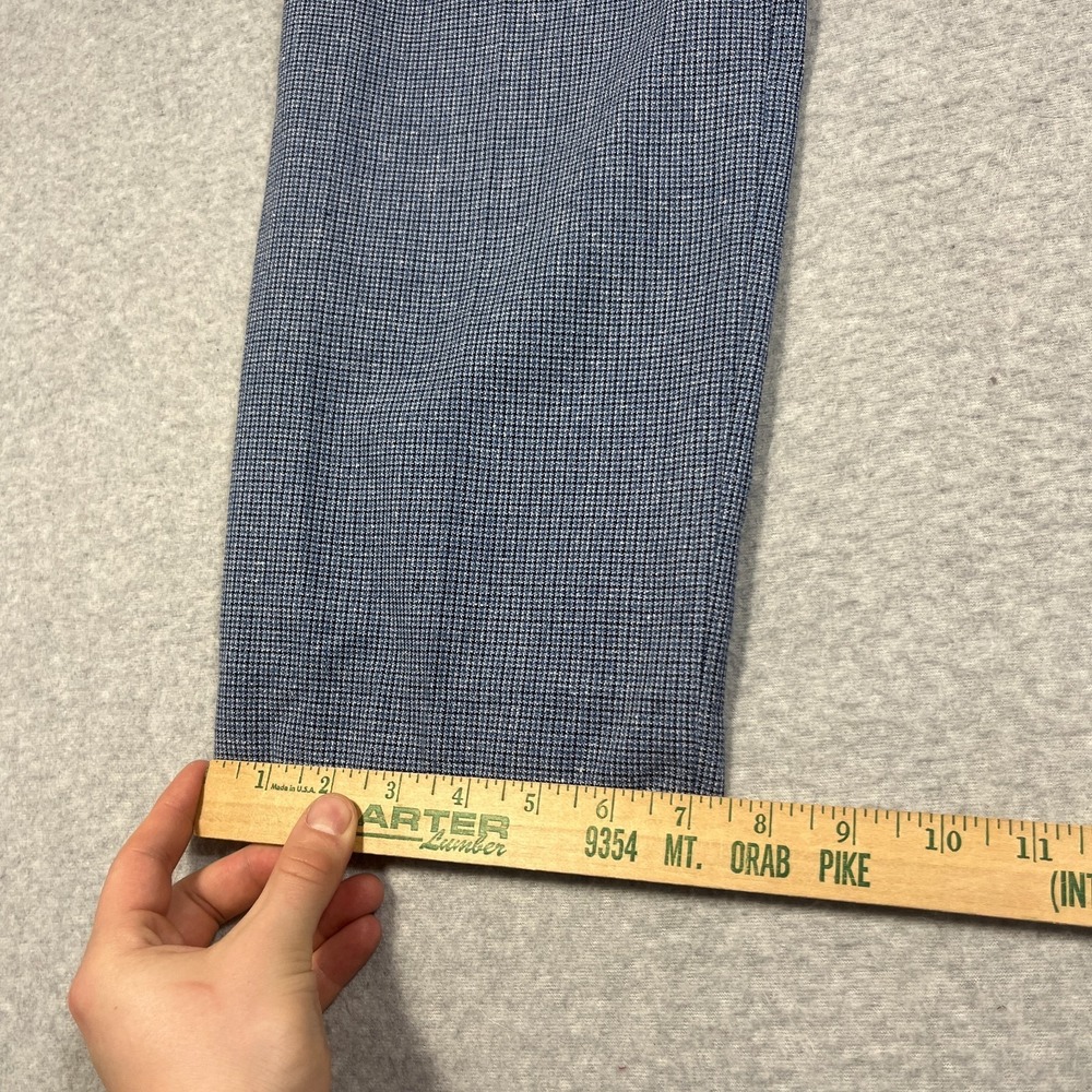 J Crew Pants Mens 34x27 Blue Dress Vitale Barberis Canonico Wool Silk Italy Hem - Picture 5 of 13